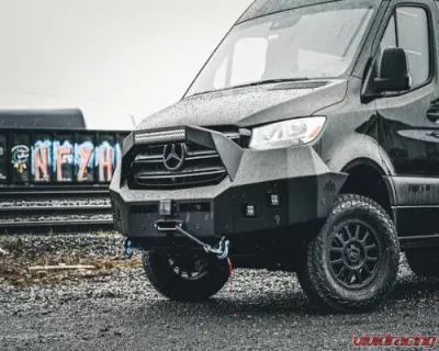 Backwoods Adventure Mods Front Bumper w/ Bull Bar Mercedes Sprinter 2019+ - BWMS3S-103UUIIB