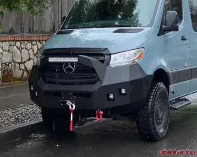 Backwoods Adventure Mods Front Bumper w/ Bull Bar Mercedes Sprinter 2019+ - BWMS3S-103UUIIB