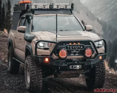 Backwoods Adventure Mods Hi-Lite Overland Front Bumper w/ Bull Bar Toyota Tacoma 2016+ - BWTY3T-103FGBBB