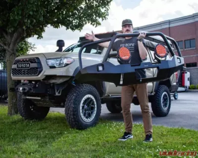 Backwoods Adventure Mods Hi-Lite Overland Front Bumper w/ Bull Bar Toyota Tacoma 2016+ - BWTY3T-103FGBBB