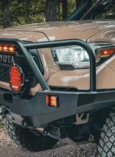 Backwoods Adventure Mods Hi-Lite Overland Front Bumper w/ Bull Bar Toyota Tacoma 2016+                                     - BWTY3T-103FGBBB - Image 3