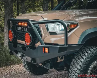 Backwoods Adventure Mods Hi-Lite Overland Front Bumper w/ Bull Bar Toyota Tacoma 2016+ - BWTY3T-103FGBBB