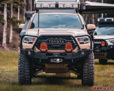 Backwoods Adventure Mods Hi-Lite Overland Front Bumper w/ Bull Bar Toyota Tacoma 2016+ - BWTY3T-103FGBBB