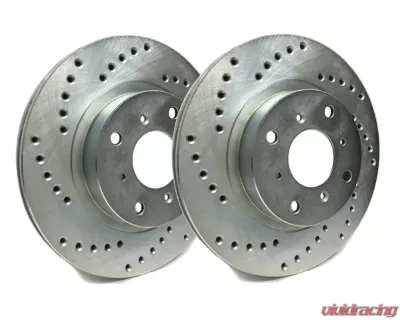 SP Performance Cross Drilled Solid 5 Lug Rear 259.8mm Brake Rotor w/ Zinc Coating Acura | Honda 2005-2020 - C19-479-P