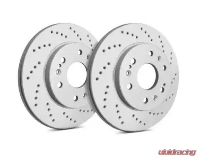 SP Performance Cross Drilled Vented 330mm Brake Rotor Gray ZRC Coating Acura RLX/ZDX Honda Pilot 2010-2020 - C19-468