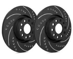 SP Performance Drilled & Slotted Vented 4 Lug Front 262mm Brake Rotor w/ Black Zinc Coating Acura | Honda 1990-2014