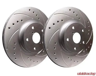 SP Performance Drilled & Slotted 259.6mm Brake Rotor for Acura TL 1995-1998 4 Lug Zinc Coated - F19-200-P