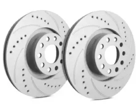 SP Performance Drilled & Slotted Vented 4 Lug Front 262mm Brake Rotor w/ Gray ZRC Coating Acura | Honda 1990-2014