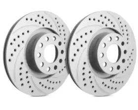 SP Performance Double Drilled & Slotted w/ Gray ZRC Coating  Vented 5 Lug Front 280mm Volvo 850 | 960 1994-2004