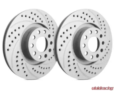 SP Performance Double Drilled & Slotted Vented Rotors 294mm Gray ZRC Coating for 2006-2011 Mitsubishi Eclipse | Galant 5 Lug - S30-448