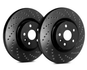 SP Performance Cross Drilled Brake Rotors w/ Black Zinc Coating Solid 4 Lug Rear 259mm Honda Civic 2003