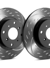 SP Performance Diamond Slotted Brake Rotors Black Zinc Coating 345mm Vented 5 Lug Front Ford Explorer 2020                                     - D54-5163-BP - Image 2