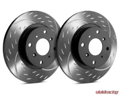 SP Performance Diamond Slotted Brake Rotors Black Zinc Coating 345mm Vented 5 Lug Front Ford Explorer 2020 - D54-5163-BP