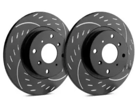 SP Performance Diamond Slotted Brake Rotors w/ Black Zinc Coating Solid 5 Lug Rear 286mm  Pontiac GTO 2004