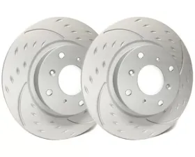 SP Performance Diamond Slotted Brake Rotors w/ Gray ZRC Coating Solid 5 Lug Rear 286mm  Pontiac GTO 2004