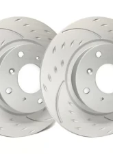 SP Performance Diamond Slotted Brake Rotors w/ Gray ZRC Coating Vented 5 Lug Front 345mm Ford Explorer 2020                                     - D54-5163 - Image 2