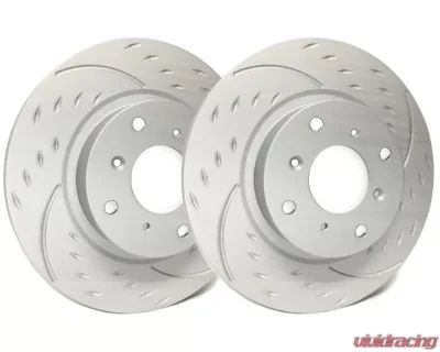 SP Performance Diamond Slotted Brake Rotors w/ Gray ZRC Coating Vented 5 Lug Front 345mm Ford Explorer 2020 - D54-5163