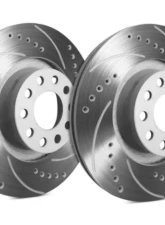 SP Performance Drilled and Slotted Brake Rotors Gray ZRC Coating 294mm 4 Lug Front Mini Cooper 2006                                     - F06-378 - Image 2