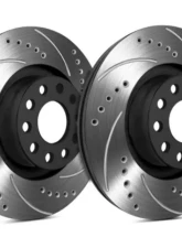 SP Performance Drilled and Slotted Brake Rotors Black Zinc Vented 5 Lug 275.8mm Kia Sedona 2005                                     - F67-383-BP - Image 2