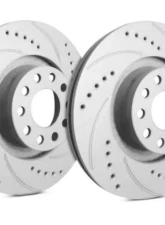 SP Performance Drilled and Slotted Brake Rotors Gray ZRC Coating 294mm 4 Lug Front Mini Cooper 2006                                     - F06-378 - Image 2