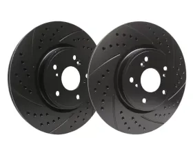 SP Performance Double Drilled and Slotted Rotors w/ Black Zinc Coating Solid 5 Lug Rear 286mm  Pontiac GTO 2004