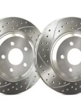 SP Performance Double Drilled Slotted Rotors Silver ZRC 294mm Vented 4 Lug Front Mini Cooper 2006                                     - S06-378-P - Image 2