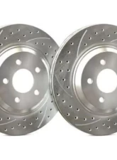 SP Performance Double Drilled Slotted Rotors Silver ZRC 294mm Vented 4 Lug Front Mini Cooper 2006                                     - S06-378-P - Image 2
