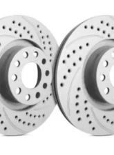 SP Performance Double Drilled and Slotted Rotors Gray ZRC Coating 275mm Vented 5 Lug Front for 1990 Lexus LS400                                     - S52-7024 - Image 2
