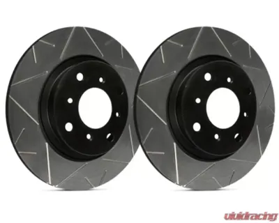 SP Performance Peak Series Slotted Rotors Black Zinc Coating 320mm 5 Lug Rear for 2020 Ford Explorer - V54-5162-BP