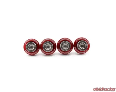 Hybrid Racing M8x1.25 Accessory Hardware Kit Red - HYB-DWH-00-04