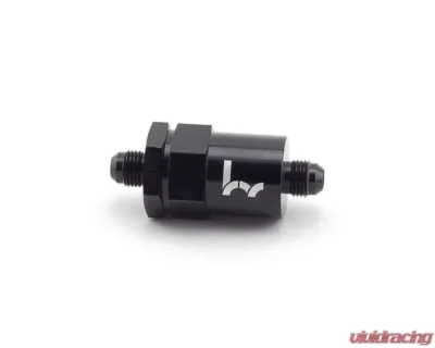 Hybrid Racing Inline Fuel Filter -6AN to -6AN Black Universal - HYB-FIL-00-04