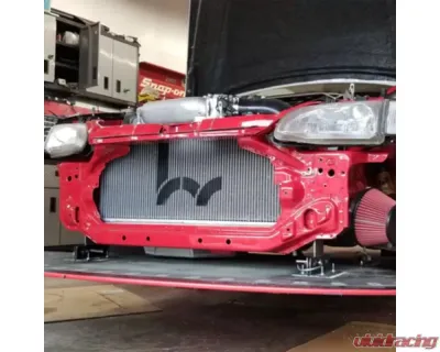 Hybrid Racing K-Swap Fullsize Radiator Honda Civic | Del Sol with K-Swap 1992-1997 - HYB-RAD-01-08