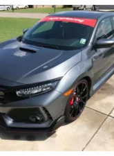 Hybrid Racing Tribute Windshield Sunstrip Red                                     - HYB-STI-00-03 - Image 2