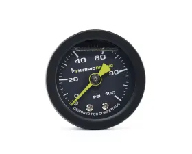Hybrid Racing Universal Liquid Filled Fuel Pressure Gauge V2