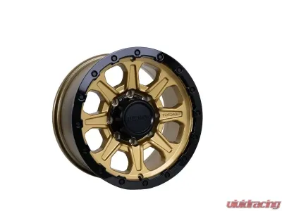 Tremor Alloy Wheels 103 Impact Wheel 17x8.5 8x6.5/165.1 BP +0mm 121.3mm Hub Bore Gloss Gold with Gloss Black Lip - 103-785810GB