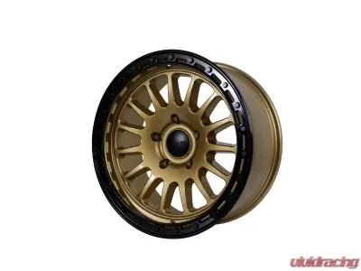 Tremor Alloy Wheels 104 Aftershock Wheel 20x9 5x150 +0mm 110.5mm Hub Bore Gloss Gold with Gloss Black Lip - 104-290500GB