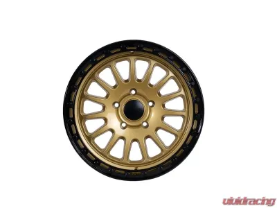 Tremor Alloy Wheels 104 Aftershock Wheel 20x9 5x150 +0mm 110.5mm Hub Bore Gloss Gold with Gloss Black Lip - 104-290500GB