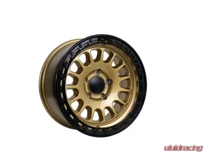Tremor Alloy Wheels 104 Aftershock Wheel 17x8.5 5x150 BP +0mm 110.5mm Hub Bore Gloss Gold with Gloss Black Lip - 104-785500GB