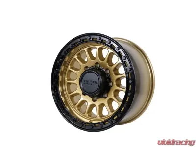 Tremor Alloy Wheels 104 Aftershock Wheel 17x8.5 8x6.5/165.1 BP +0mm 121.3 Hub Bore Gloss Gold with Gloss Black Lip - 104-785810GB