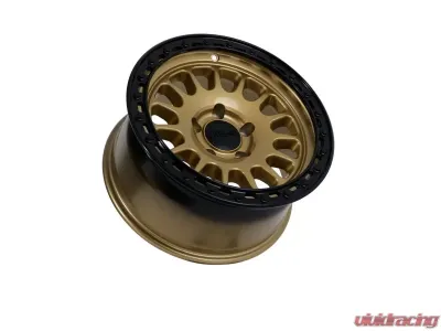 Tremor Alloy Wheels 104 Aftershock Wheel 17x8.5 6x5.5/139.7 BP +0mm 106.2mm Hub Bore Gloss Gold with Gloss Black Lip - 104-785830GB