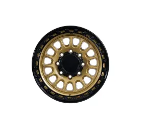 Tremor Alloy Wheels 104 Aftershock Wheel 17x8.5 8x170 +0mm 124.9mm Hub Bore Gloss Gold with Gloss Black Lip