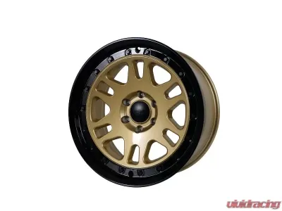 Tremor Alloy Wheels 105 Shaker Wheel 20x9 6x5.5/139.7 +0mm 106.2mm Hub Bore Gloss Gold with Gloss Black Lip - 105-290830GB