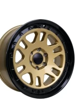Tremor Alloy Wheels 105 Shaker Wheel 20x9 6x5.5/139.7 +0mm 106.2mm Hub Bore Gloss Gold with Gloss Black Lip                                     - 105-290830GB - Image 3