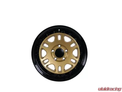 Tremor Alloy Wheels 105 Shaker Wheel 17x8.5 5x150 +0mm 110.5mm Hub Bore Gloss Gold with Gloss Black Lip - 105-785500GB