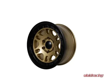 Tremor Alloy Wheels 105 Shaker Wheel 17x8.5 6x5.5/139.7 +0mm 106.2mm Hub Bore Gloss Gold with Gloss Black Lip - 105-785830GB
