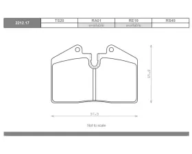 Race Technologies RE10 Race Compound Brake Pad Set Rear Porsche 993 Carrera 2/4 | Targa 1995-1998