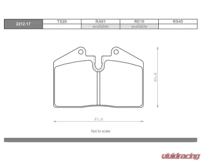 Race Technologies RE10 Race Compound Brake Pad Set Rear Porsche 993 Carrera 2/4 | Targa 1995-1998 - 2212.17.RE10