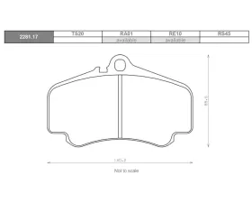 Race Technologies RE10 Race Compound Brake Pad Set Front Porsche 996 Turbo | Carrera 4S 2001-2005