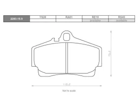 Race Technologies RS45 Race Compound Brake Pad Set Rear Porsche (987) Boxster S | Cayman 2006-2012
