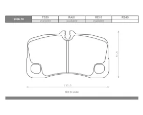 Race Technologies TS20 Race Compound Brake Pad Set Rear Porsche 997 2006-2013